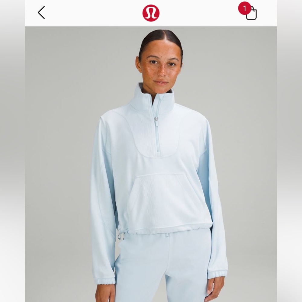 Brushed Softstreme Ribbed Half zip